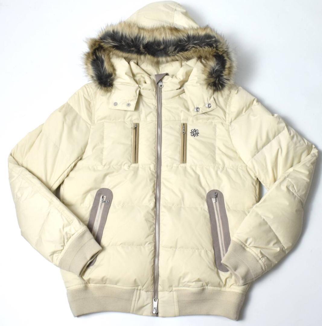 美品 セントアンドリュース ダウンジャケット M ベージュ フード取り外し可能