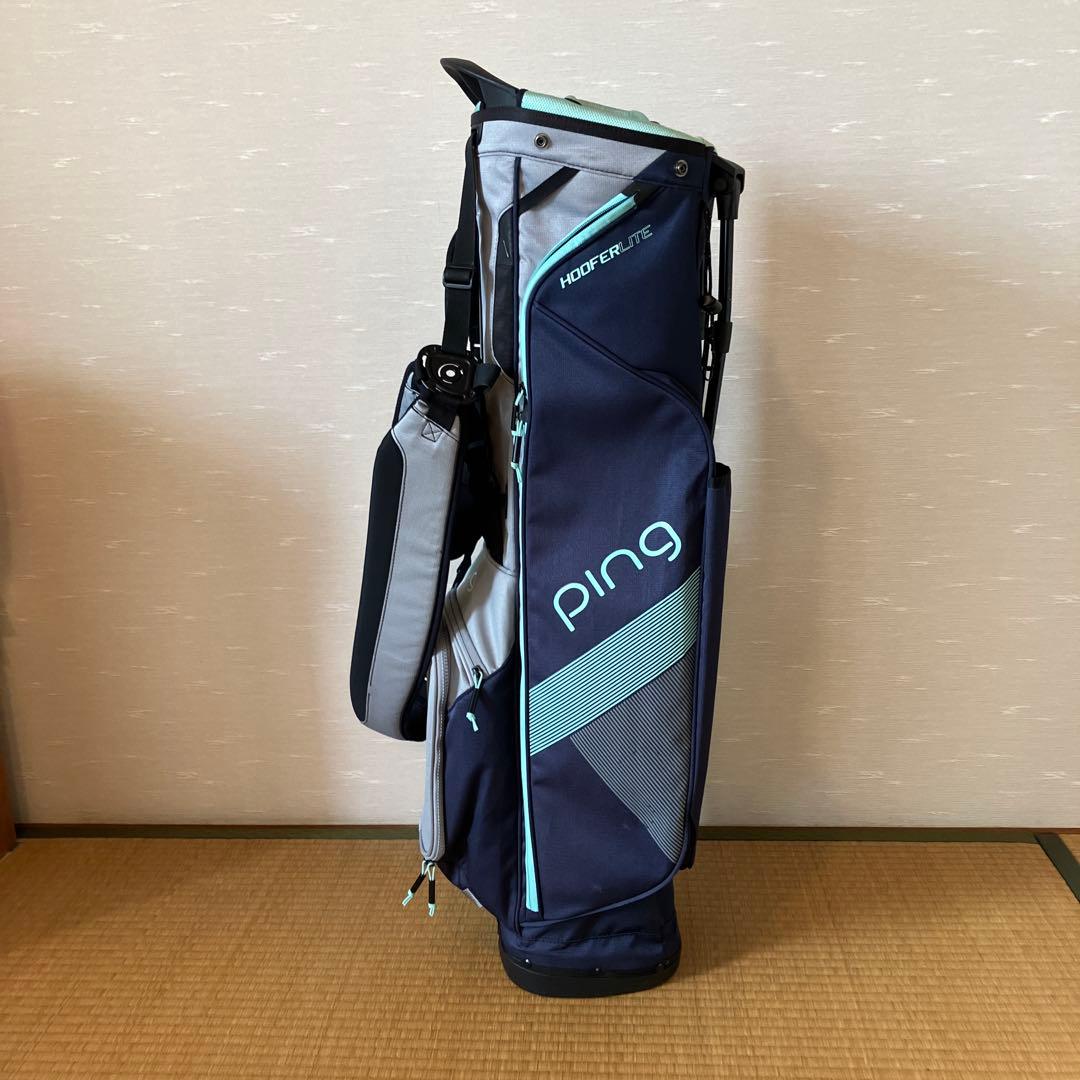 PING Hoofer Lite ゴルフバッグ ネイビー/ミント