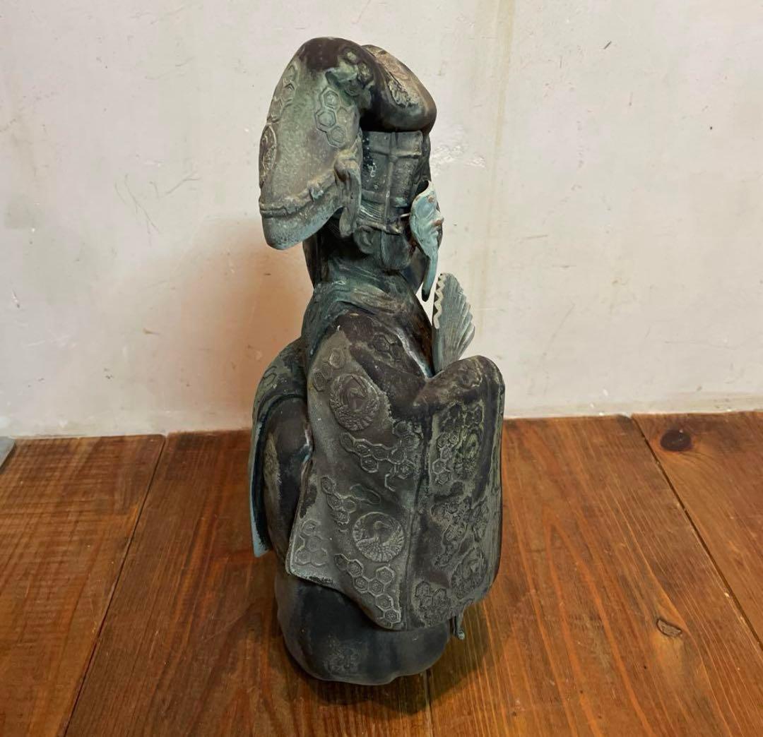 金属製　能楽　翁　置物　オブジェ　年代物　青銅　当時物