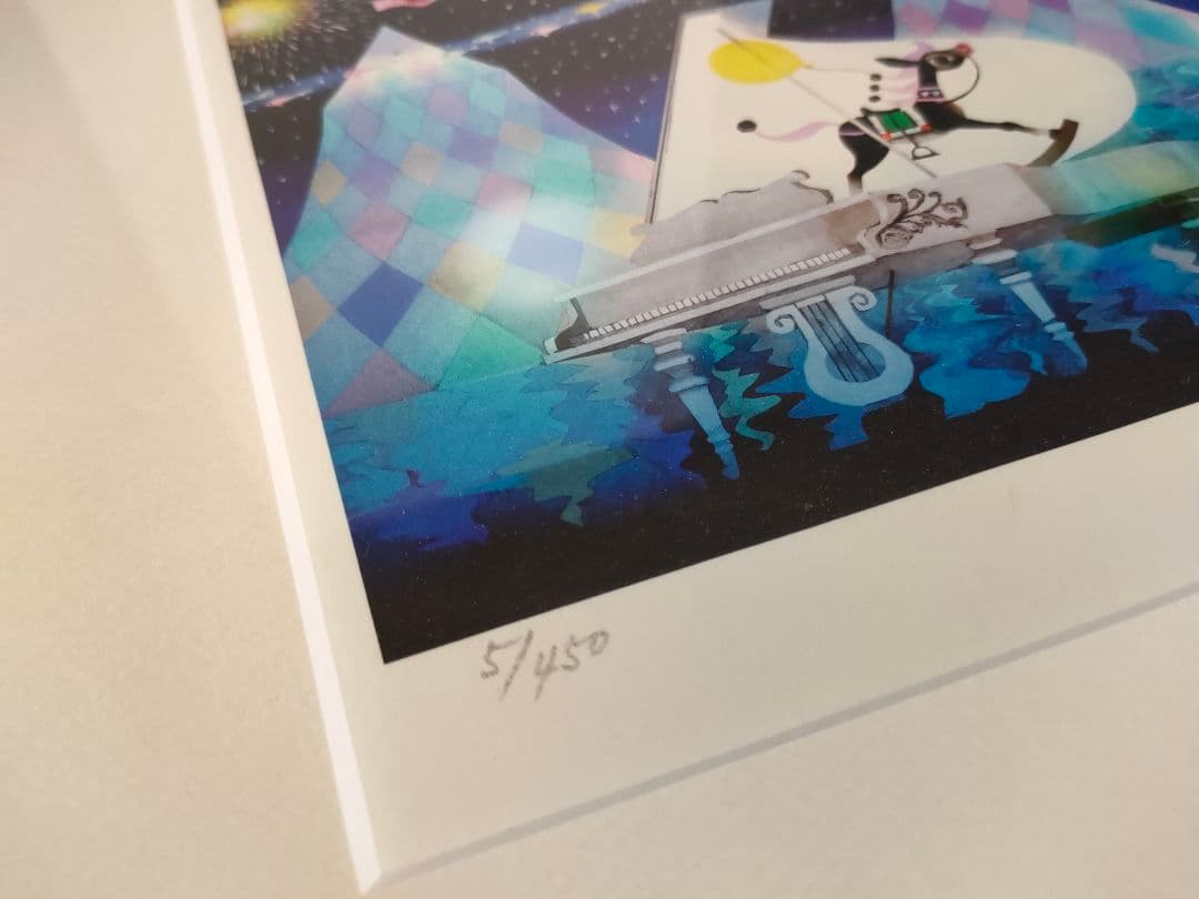 k*i様 藤城清治 Seiji Fujishiro 星空の木馬とピアノ 直筆サイ