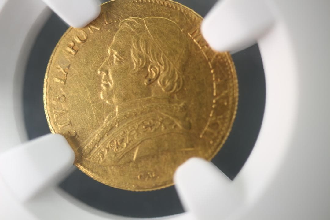 金貨 世界3枚 イタリア 1858年 ゴールド  鑑定品 アンティーク