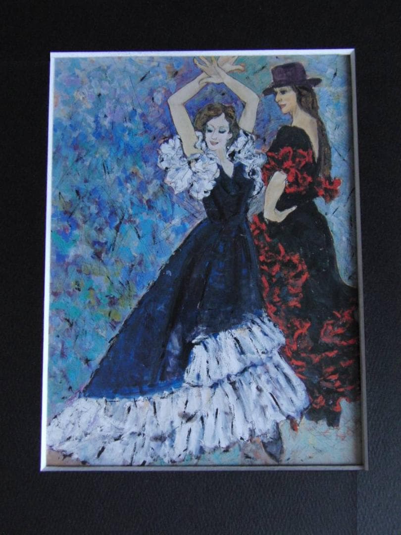 岸ひろ子、【たをやかな刻】、希少な額装用画集より、新品額装付