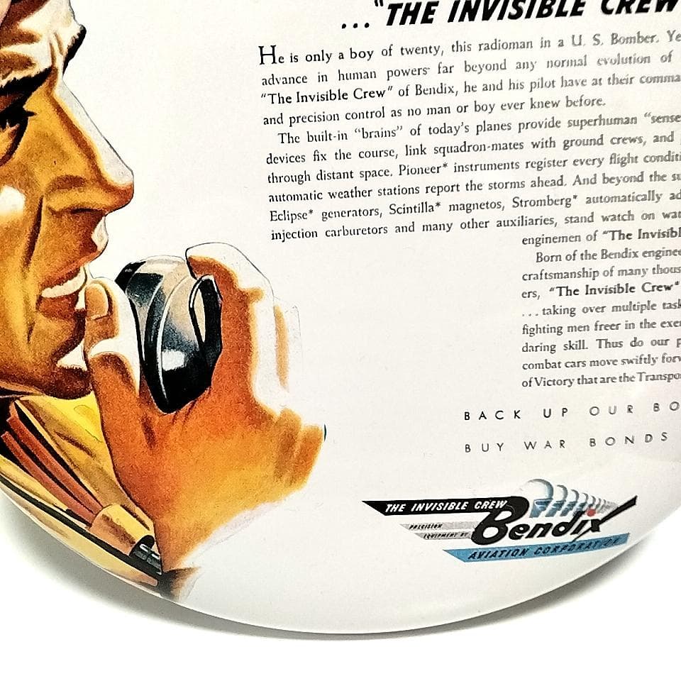 丸看板　レトロ　戦闘機　 THE INVISIBLE CREW　アメリカ　雑貨