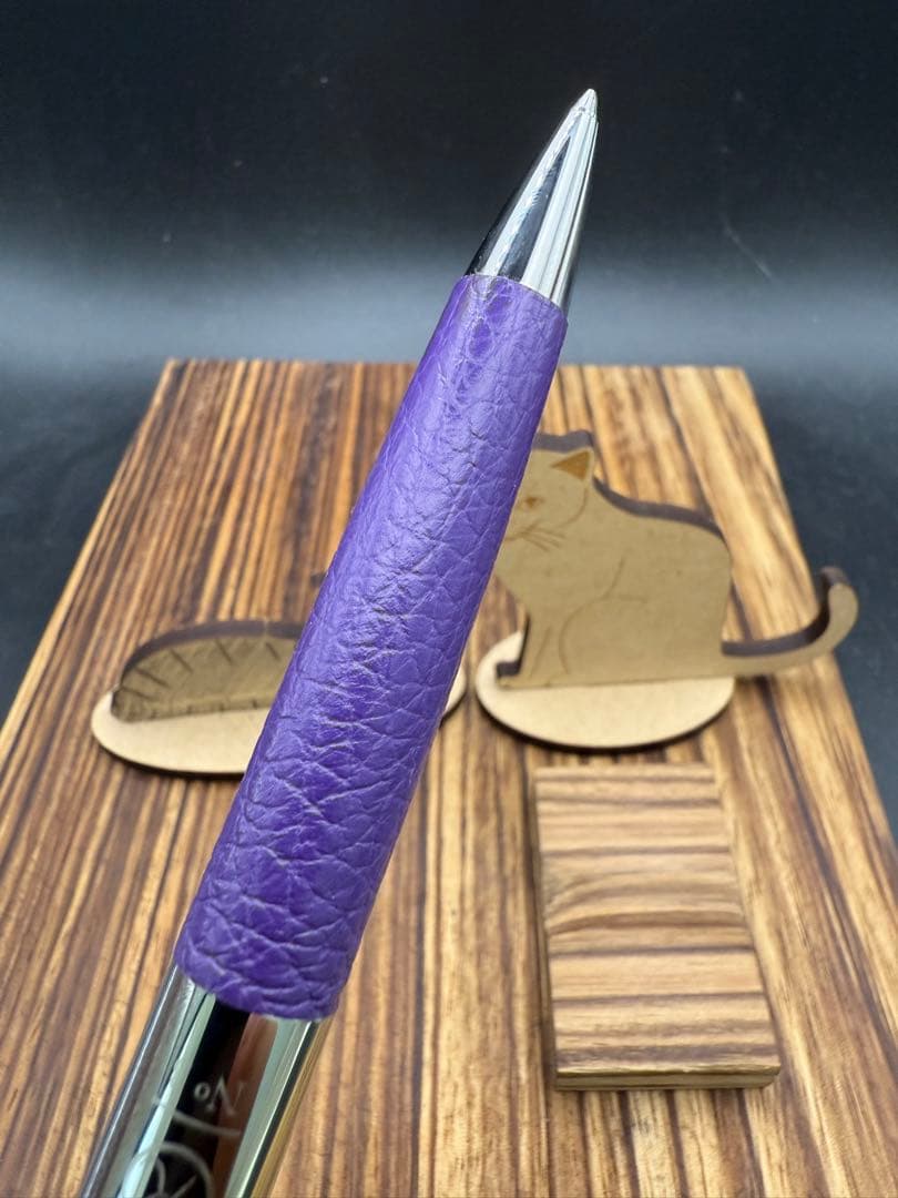 伊東屋 ロメオ ボールペン No.3 レザー ロイヤルパープル