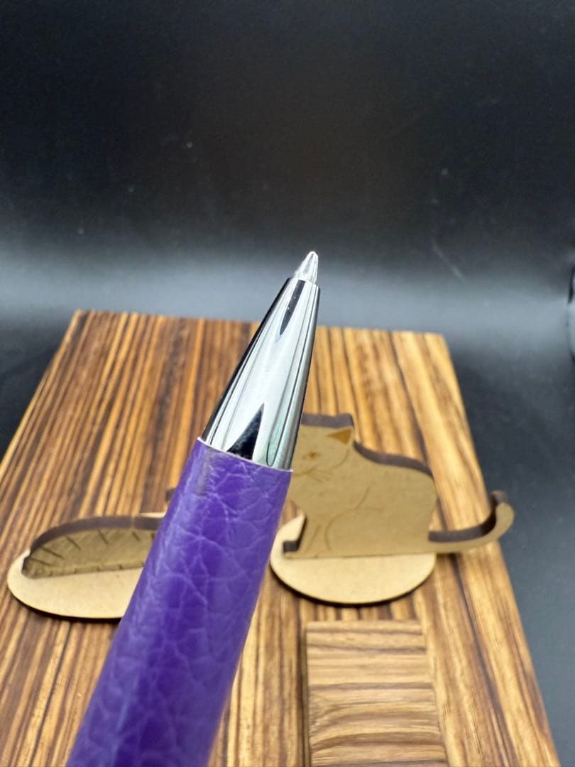 伊東屋 ロメオ ボールペン No.3 レザー ロイヤルパープル