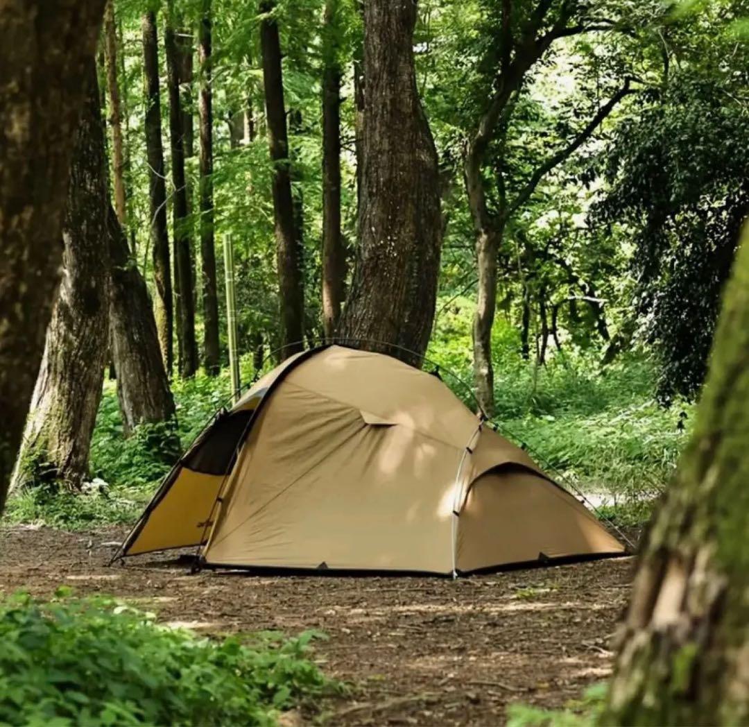 カーキ ドーム型キャンプテント