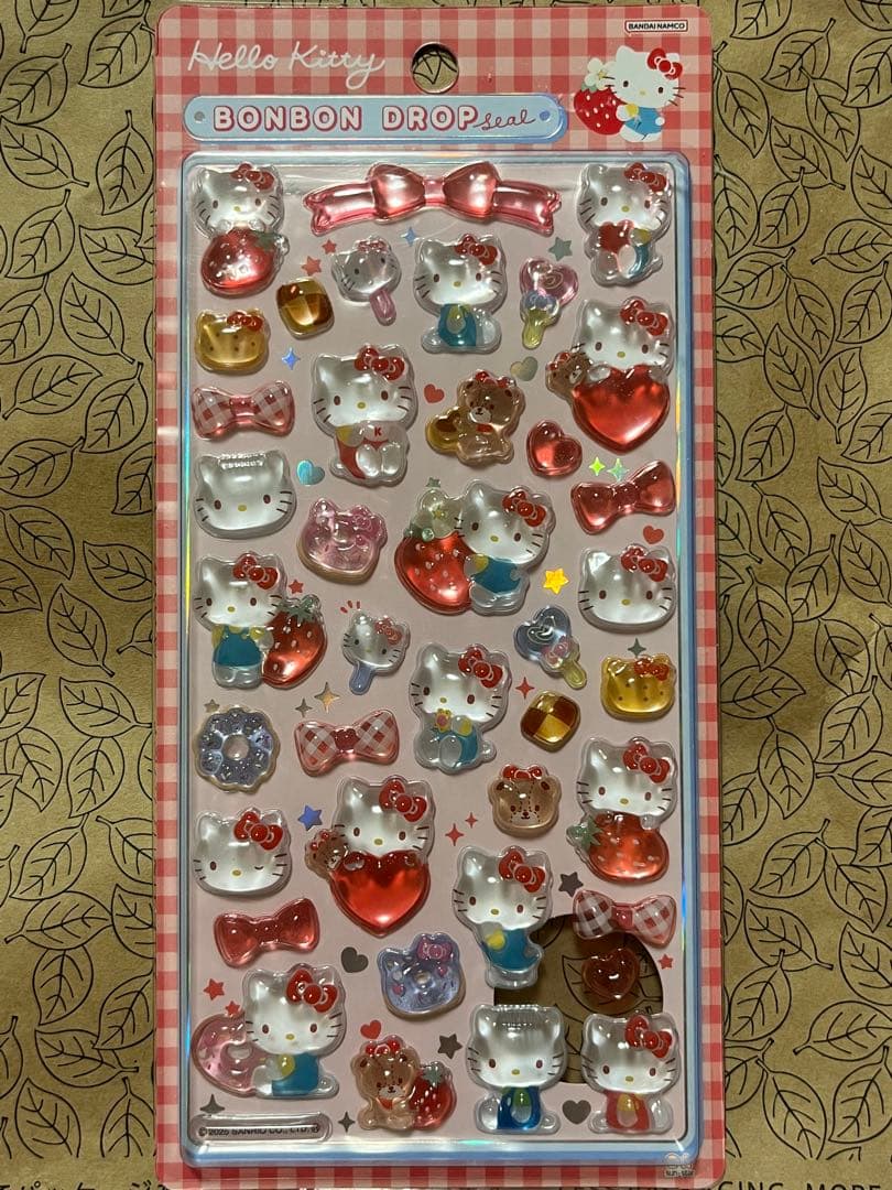 【国内正規品】ハローキティ　ボンボンドロップシール　キティちゃん　4種類　初期