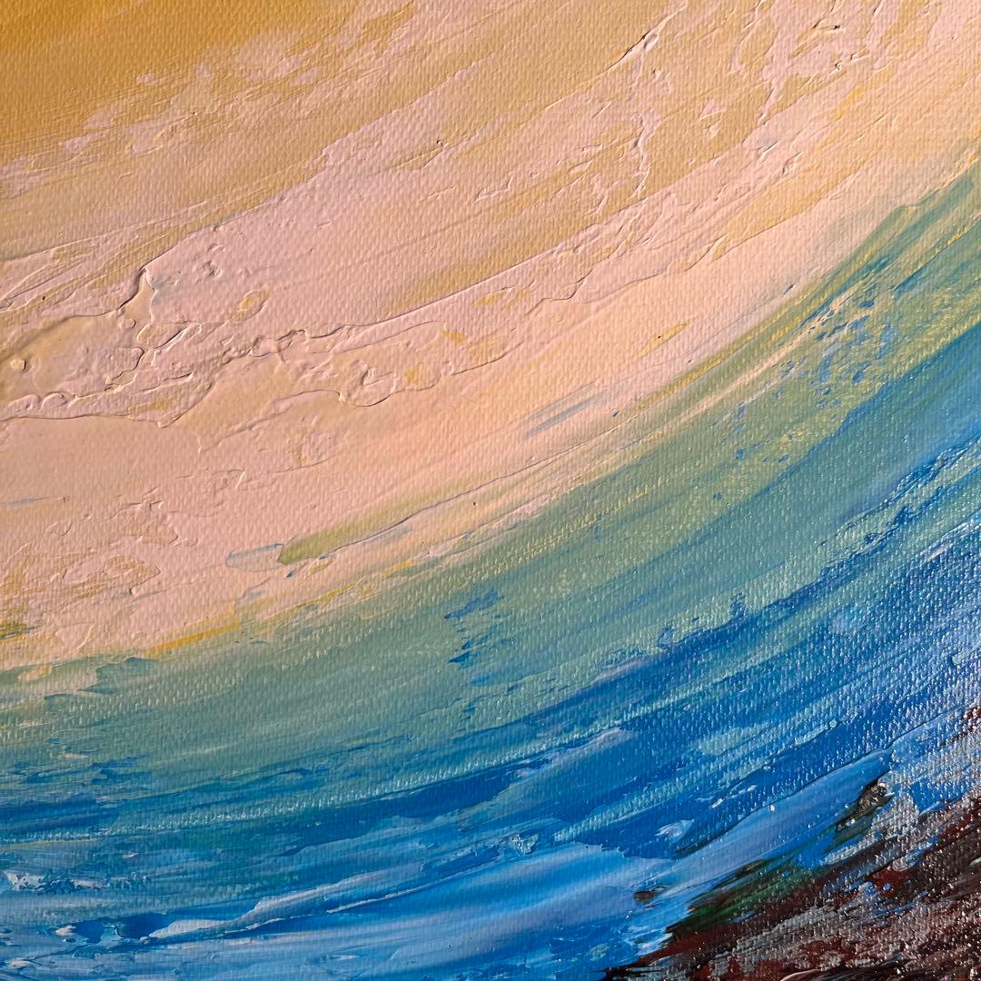 手書き油絵 抽象画 ウォールアート 額付 絵画 インテリア 油彩画