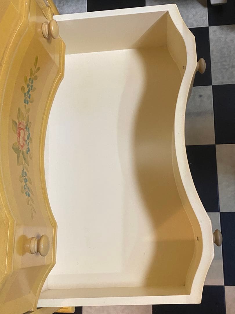 希少 カラー デザイン♦️アンティーク♦️ハンドペイント チェスト♦️縁起◎六角形