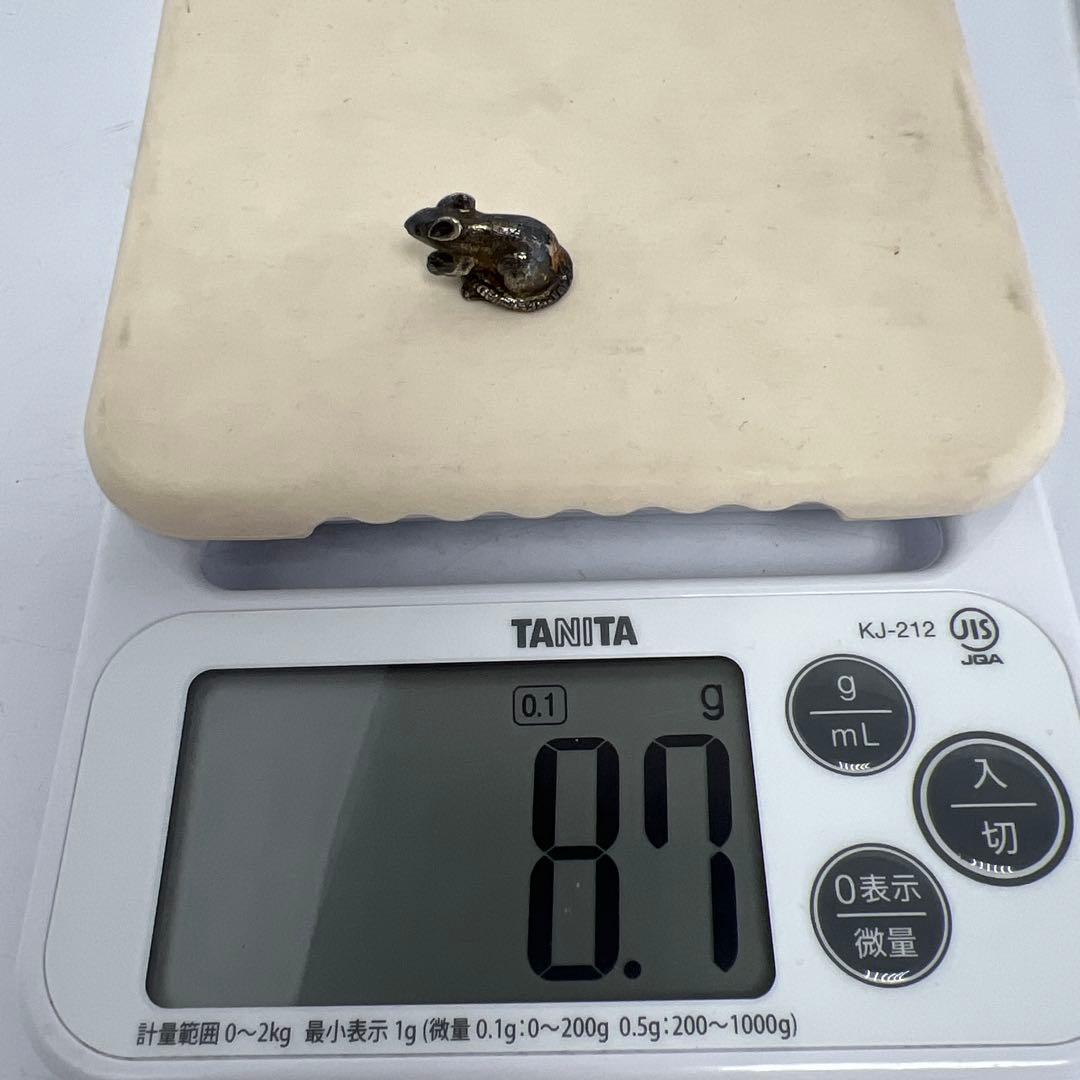 銀刻印　銀製ネズミ根付　8.7g 東Y8-0210☆2F