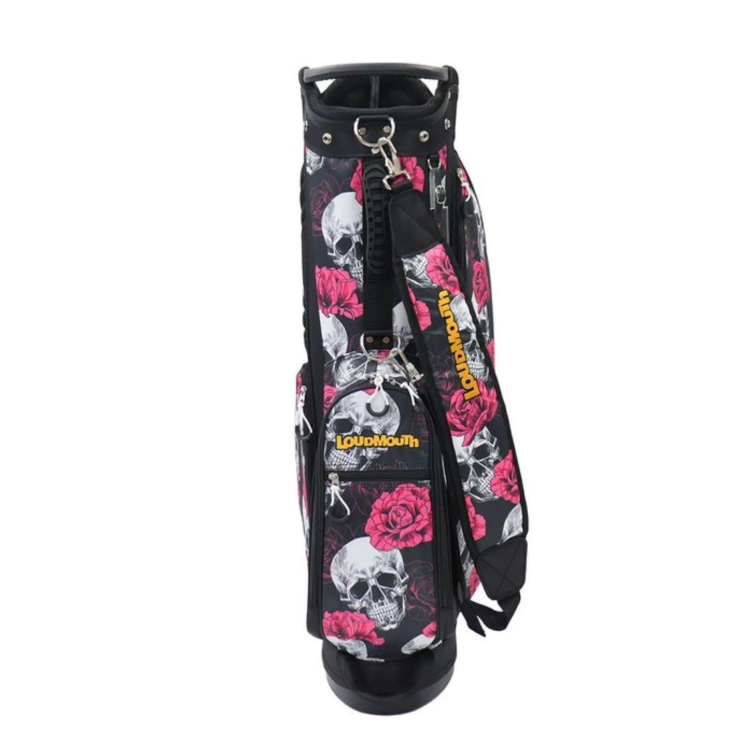 【新品】ラウドマウス キャディバッグ 8.5型 スカル＆ローズ 297