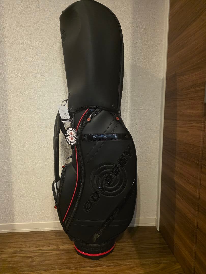 ◆新品未使用◆ODYSSEY キャディバッグ ブラック/レッド　新品