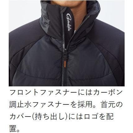 新品 がまかつ ダウンジャケット GM-3532 ブラック×オレンジ