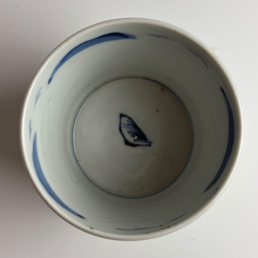 古伊万里 染付 そば猪口 伊万里 酒器 酒盃 盃 ぐい呑 蕎麦 猪口