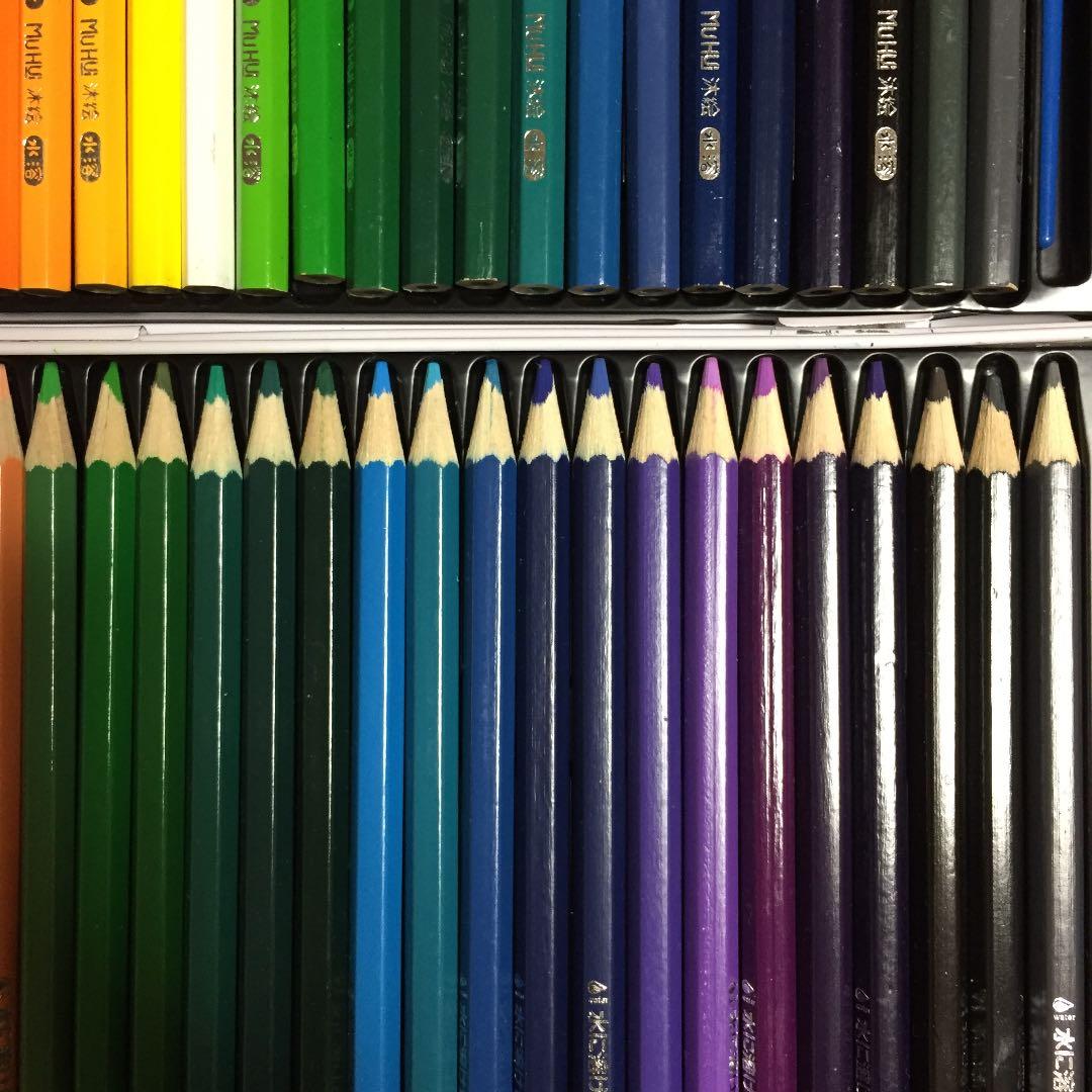 【ほぼ未使用】MuHui 水溶性色鉛筆 72色