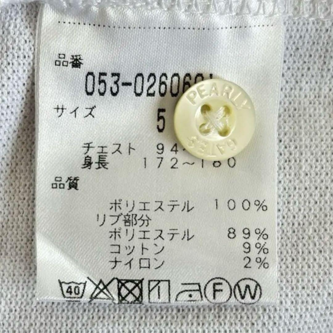 PEARLY GATES ゴルフポロシャツ ウェア　ホワイト　白　ロゴ　L