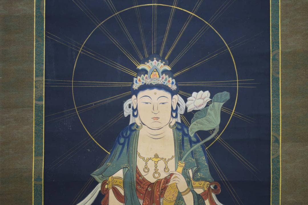 不詳作者不明/観音像図/布袋屋掛軸HE-615