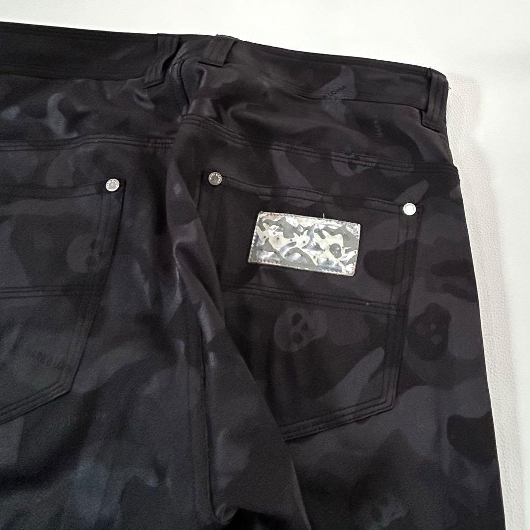 極美品＊マークアンドロナ カモフラ スカル ゴルフウェア ロングパンツ 総柄