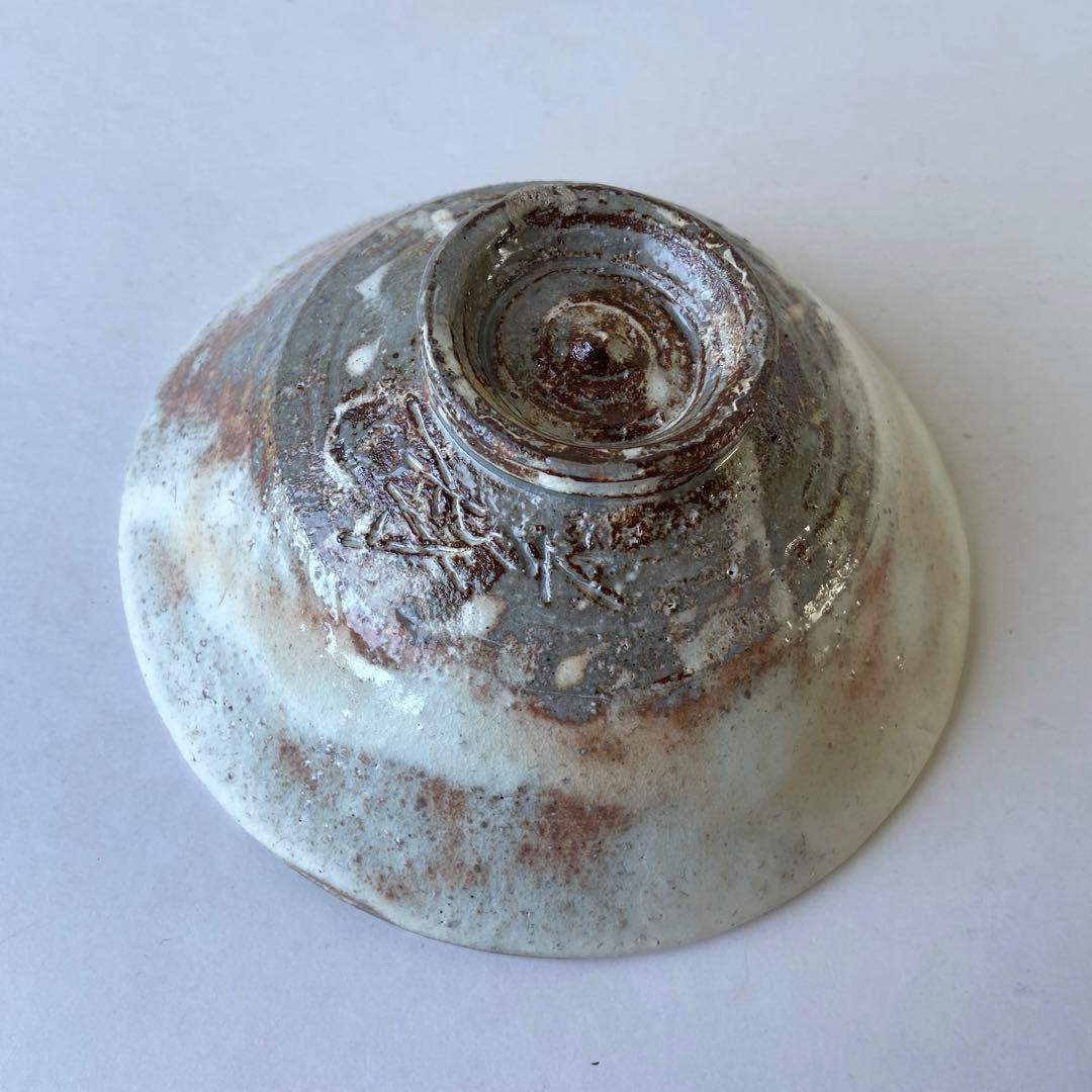 茶碗　杉浦芳樹　兎月窯　粉引　平茶碗　共箱共布