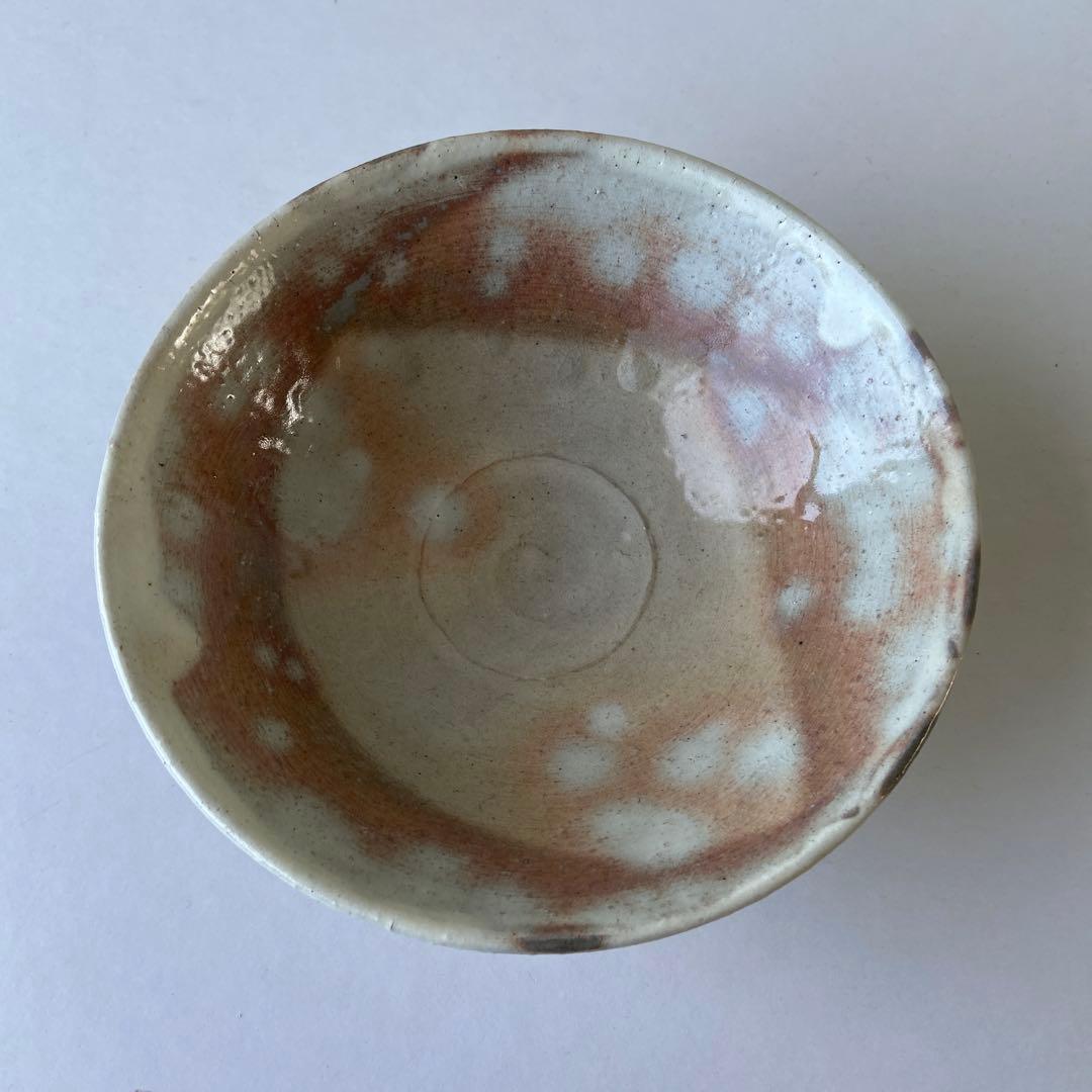 茶碗　杉浦芳樹　兎月窯　粉引　平茶碗　共箱共布