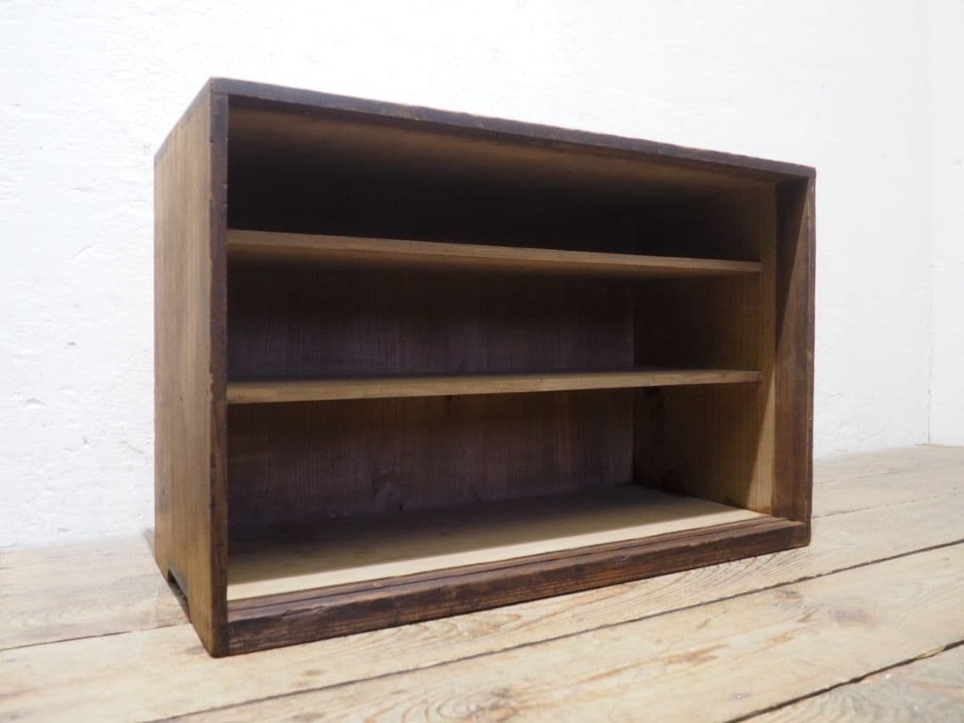 1269 ヴィンテージ　素朴なオープンラック　飾り棚　ケース　古家具　レトロ