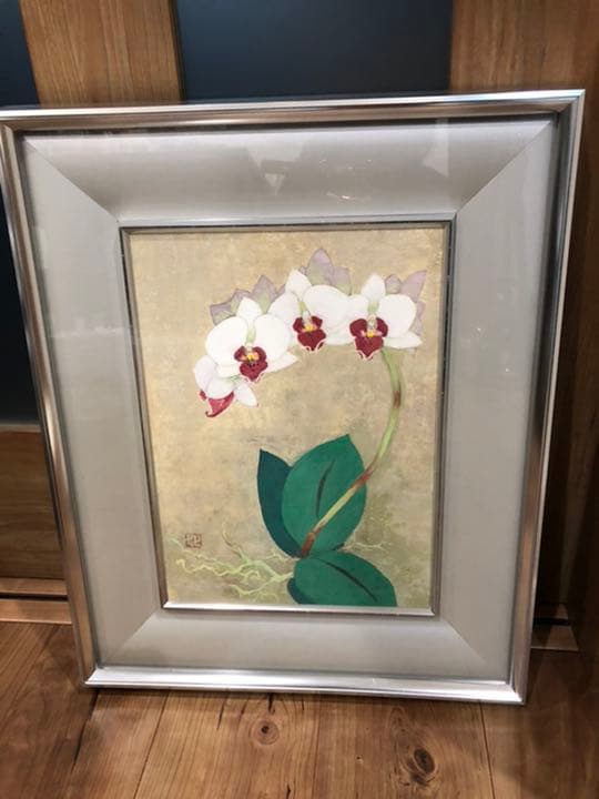 絵画　「日本画」花⓵ 日展出品受賞経験者が描いた一品です(^-^)v