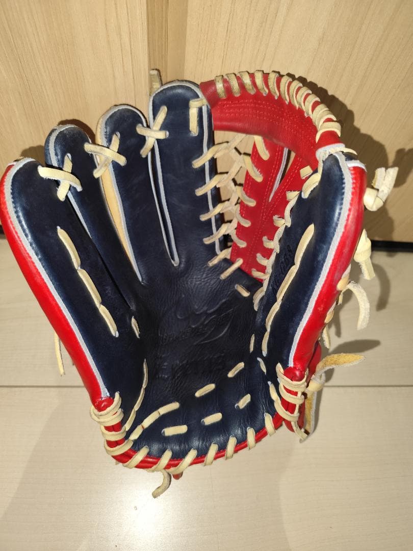 【美品】Zeems ジームス 外野手用グローブ 三方親 大人用 軟式用