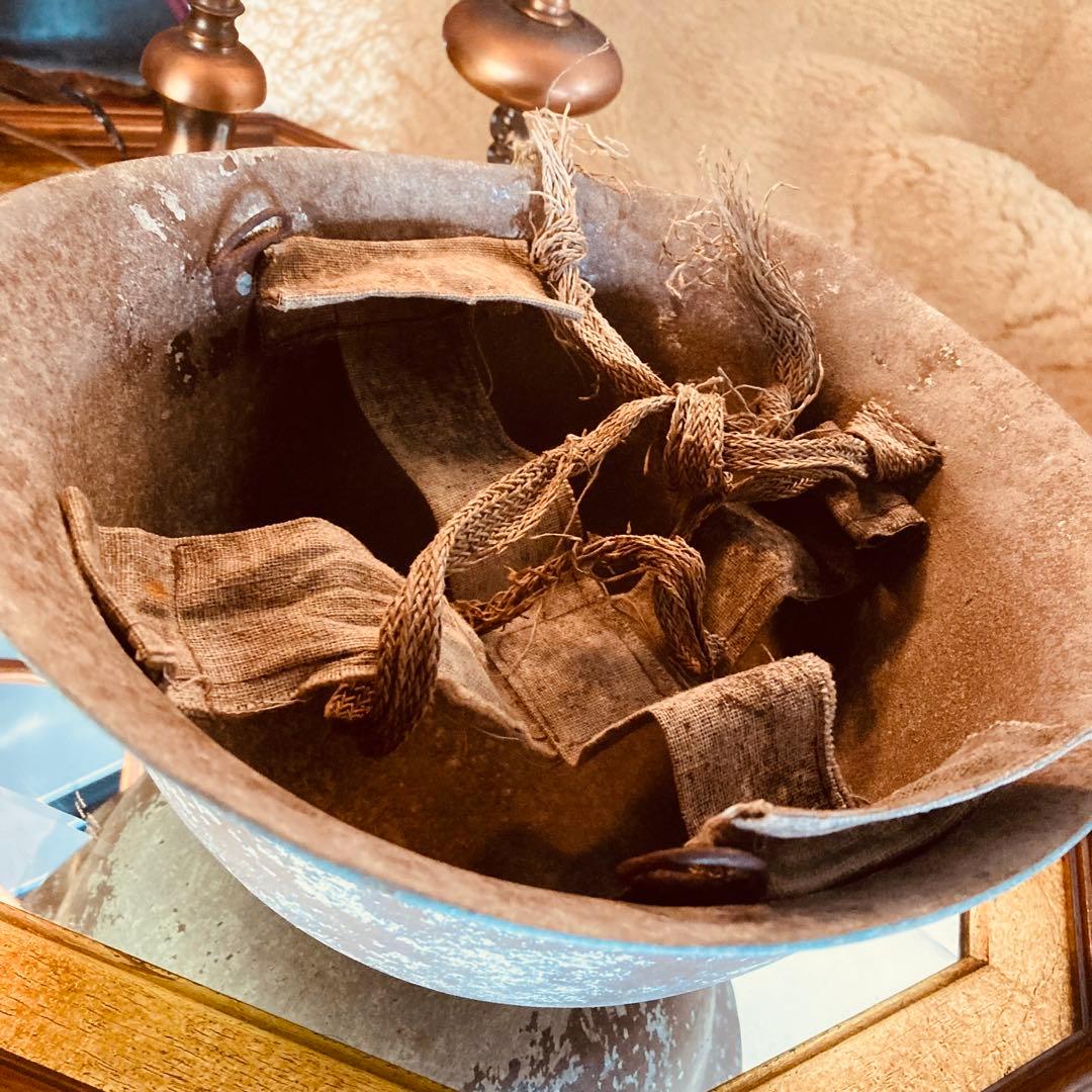 湯布院アンティーク ビンテージ ミリタリー ヘルメット 個人装備 当時物