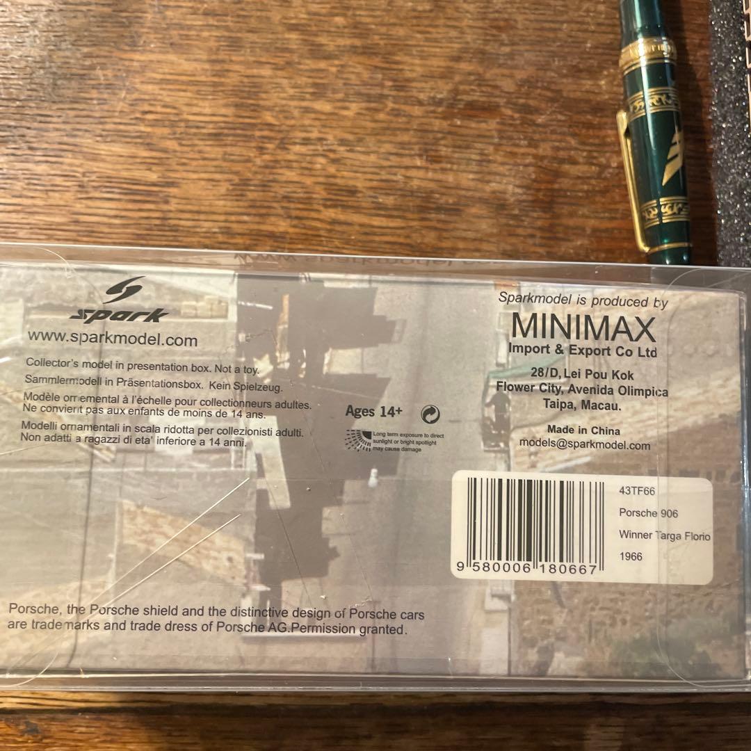 絶版　スパーク 1/43 ポルシェ　906 Targa Florio 1966