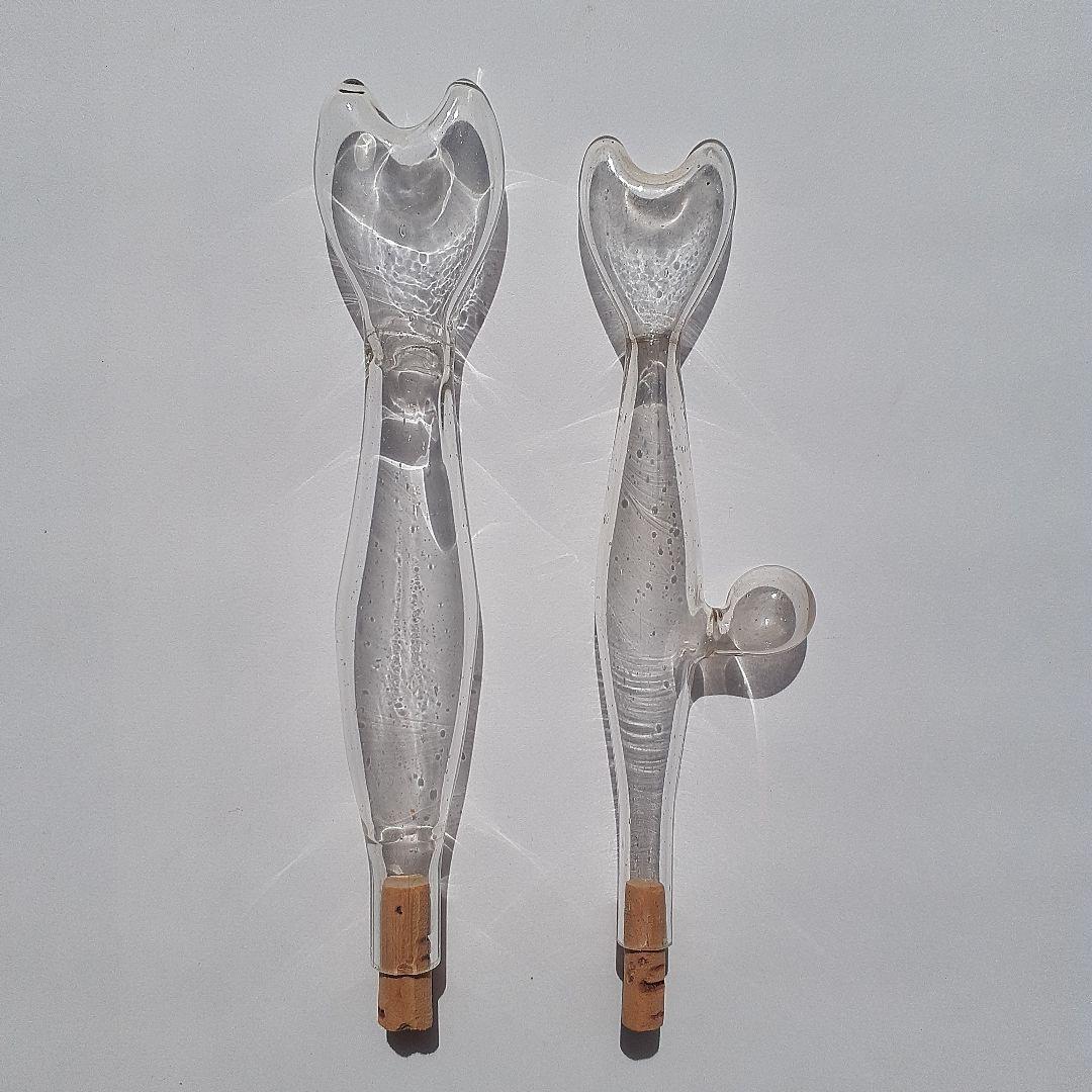 ゴム風船型R　アンティーク硝子　吹きガラス　レトロ雑貨　とろとろガラス