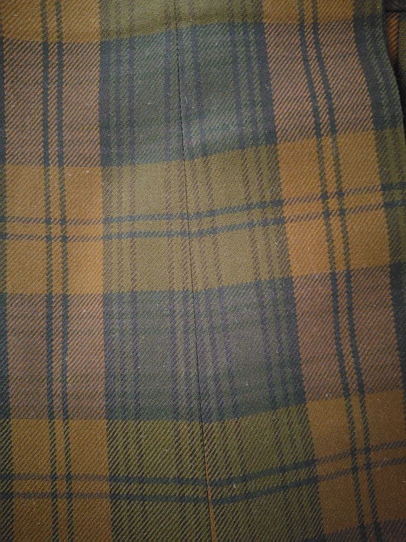 【美品】DAKSストレートパンツ　チェック柄ウール