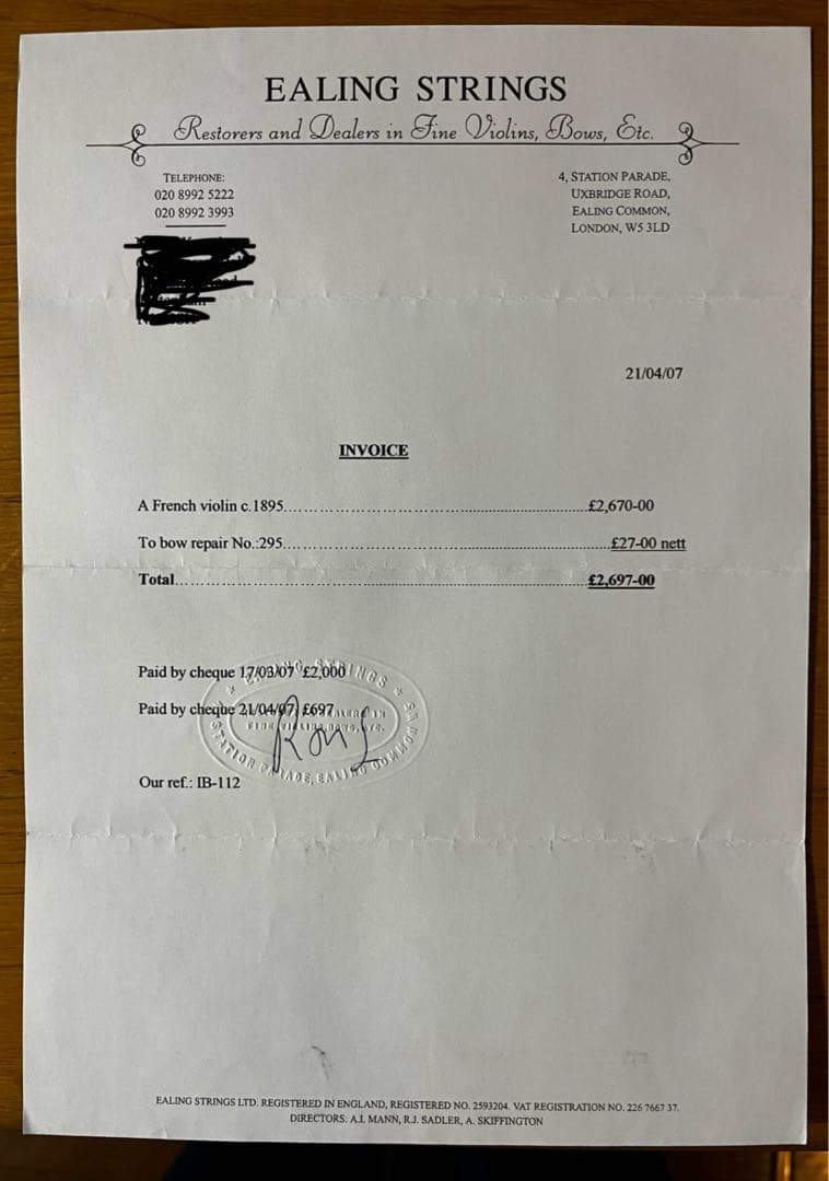 美音 フレンチオールドバイオリン セット 1895年 ミルクール製 修理・調整済