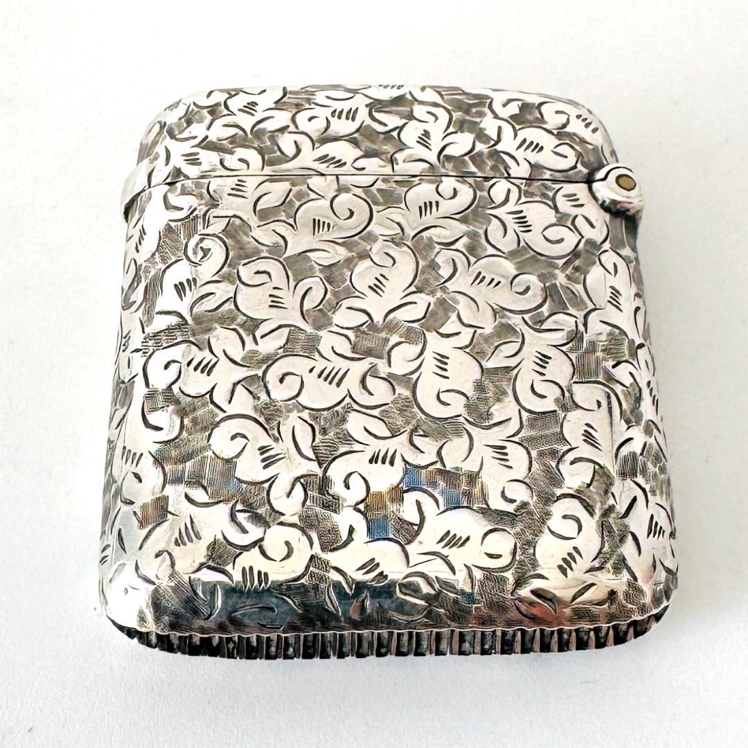 ★1895年代 英国★純銀製 マッチケース イギリス 925 バーミンガム