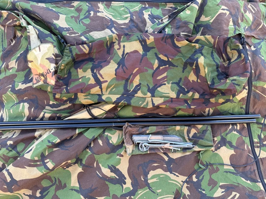 オランダ軍　ダッチアーミーテント① ＤＰＭ迷彩　補修1箇所有り