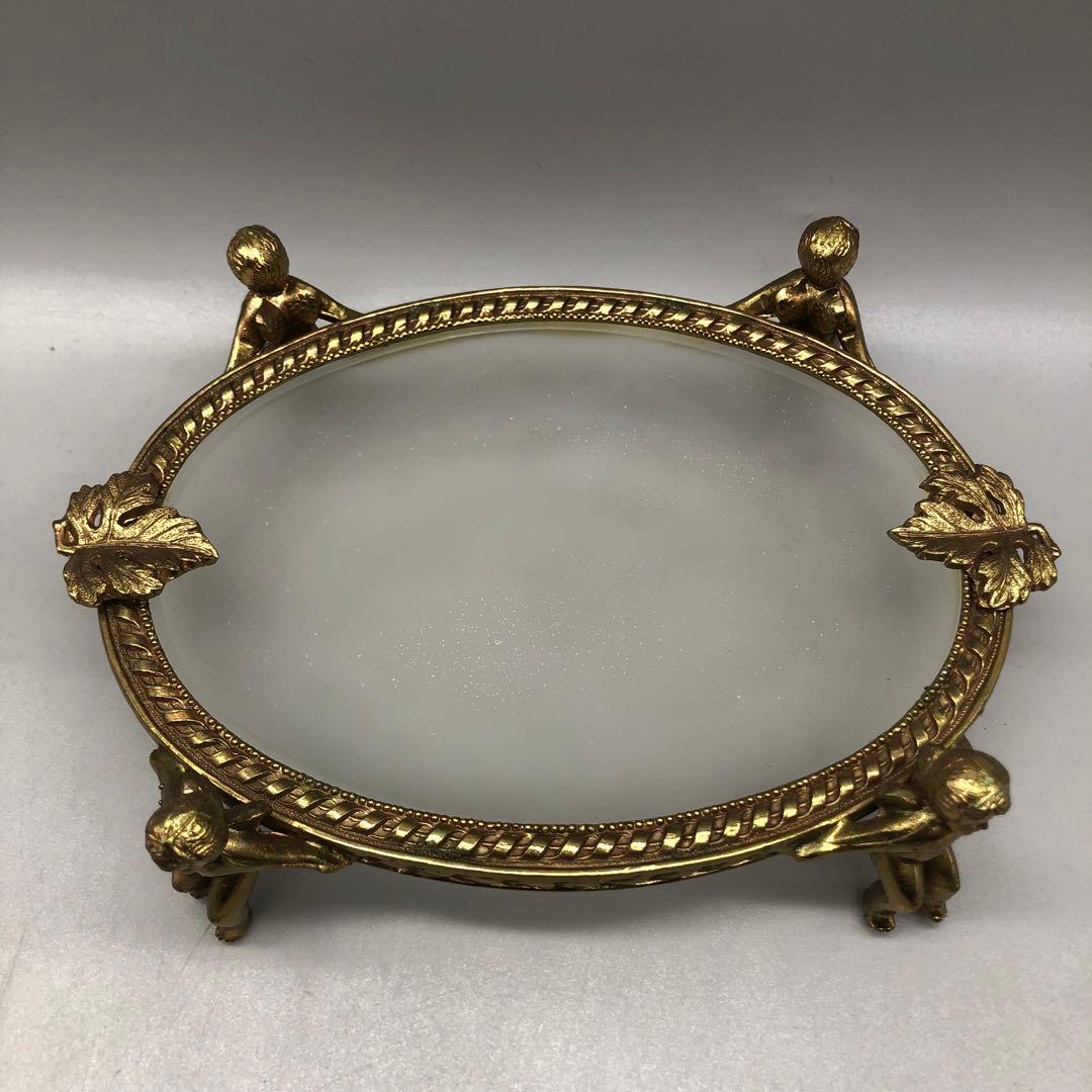 イギリス英国アンティークエンジェル天使真鍮小物入れトレイソープディッシュ