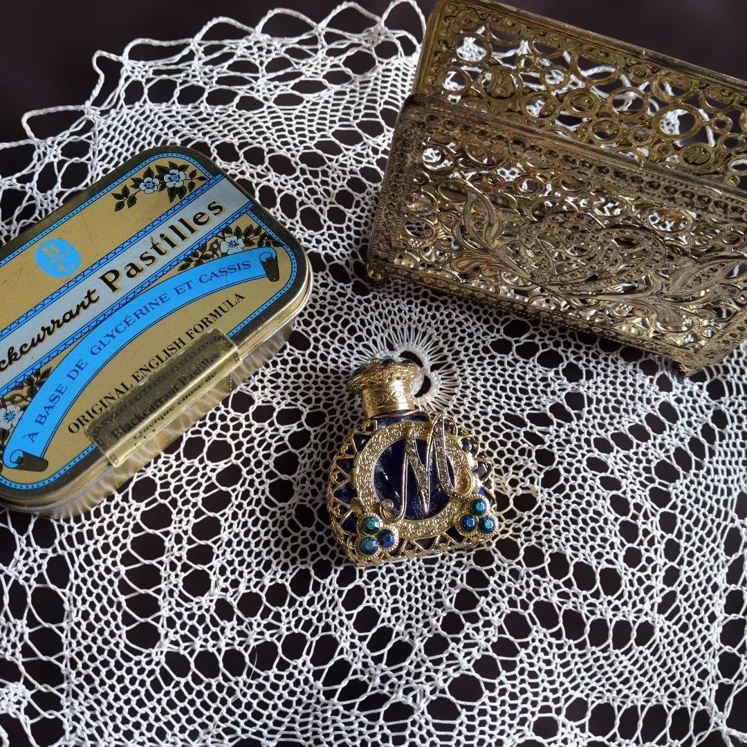 チェコガラス香水瓶蚤の市セット