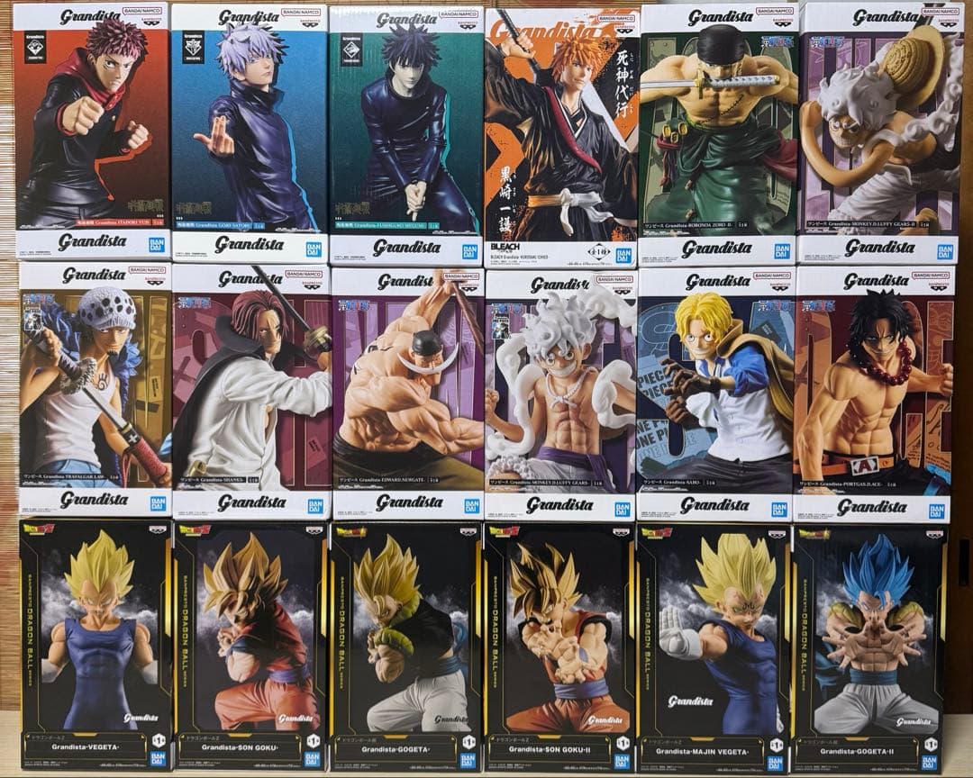 プライズフィギュア　まとめ売り　グランディスタ　ワンピース　ドラゴンボール　呪術