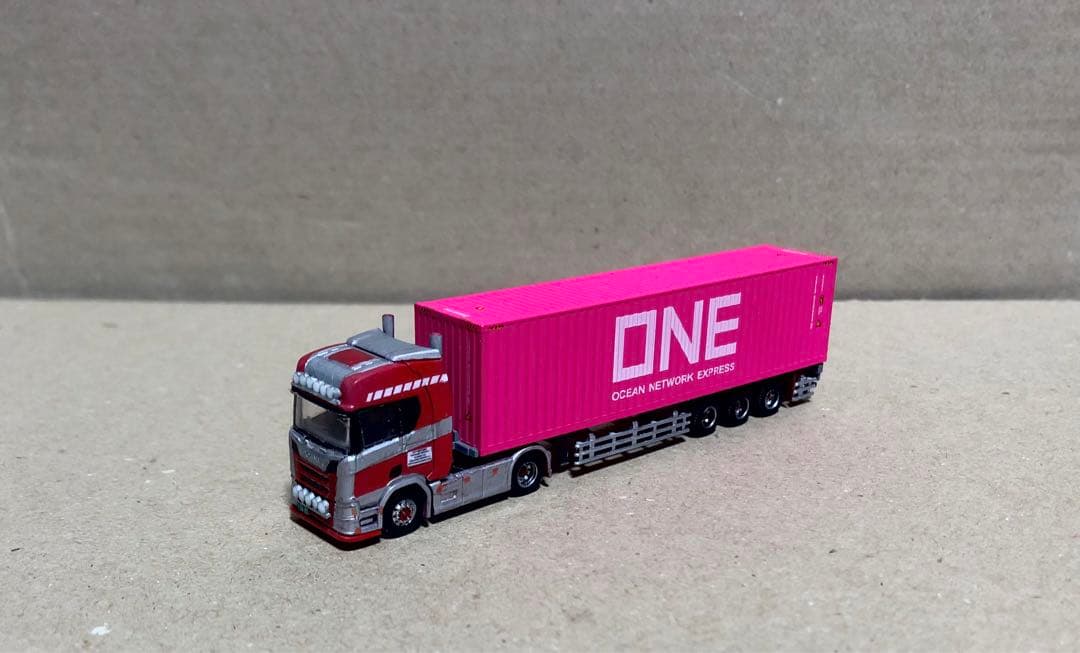 レ*オ様 スカニアコンテナ運搬セミトレーラー朗堂製コンテナ　トラックトレーラーコ