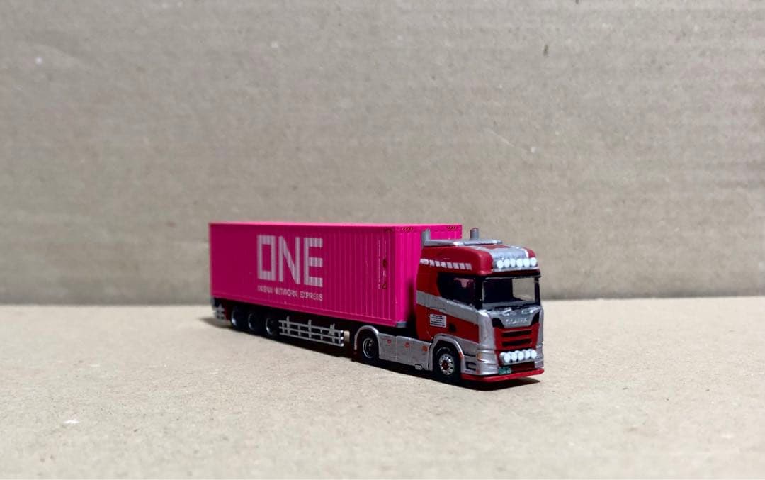 レ*オ様 スカニアコンテナ運搬セミトレーラー朗堂製コンテナ　トラックトレーラーコ