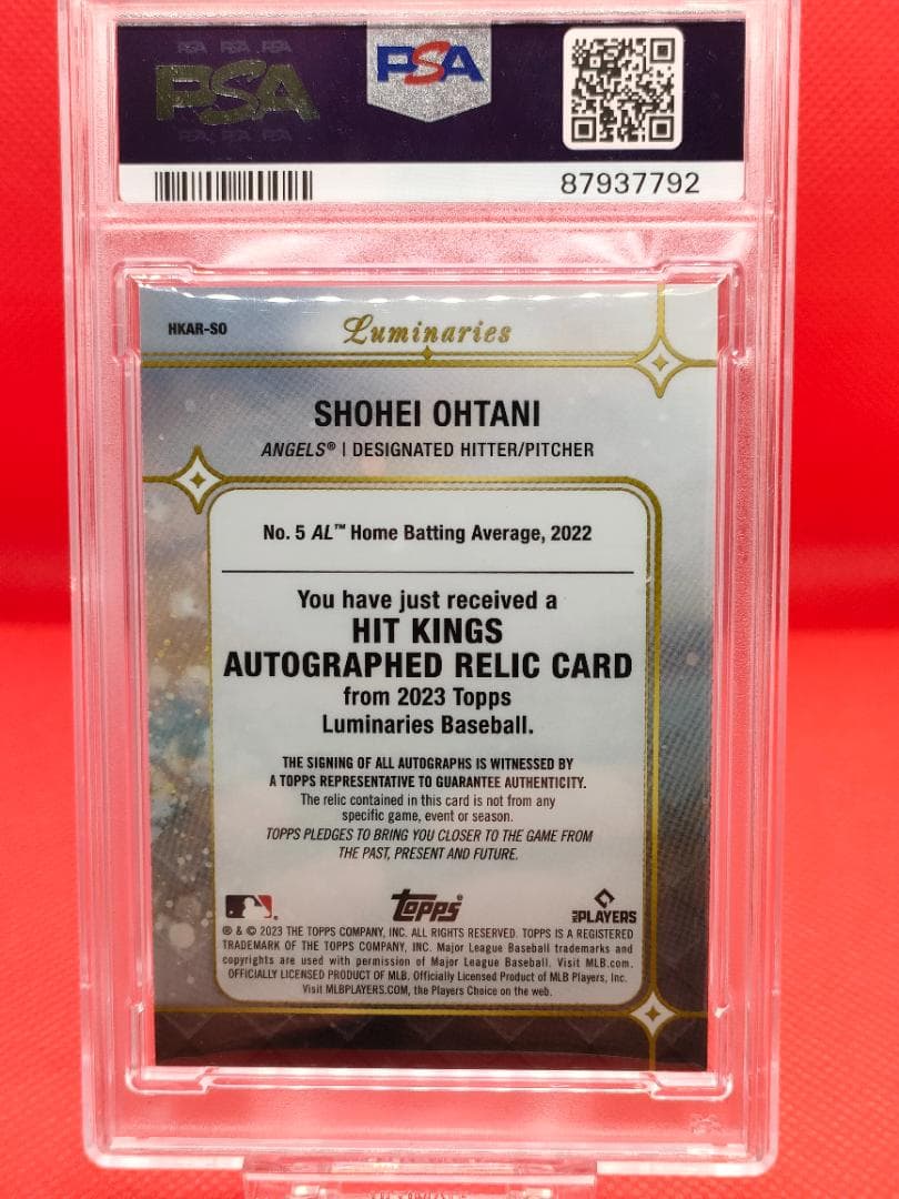 【希少ファーストNo.】大谷翔平_直筆オンカードサイン_世界3枚_PSA9鑑定品