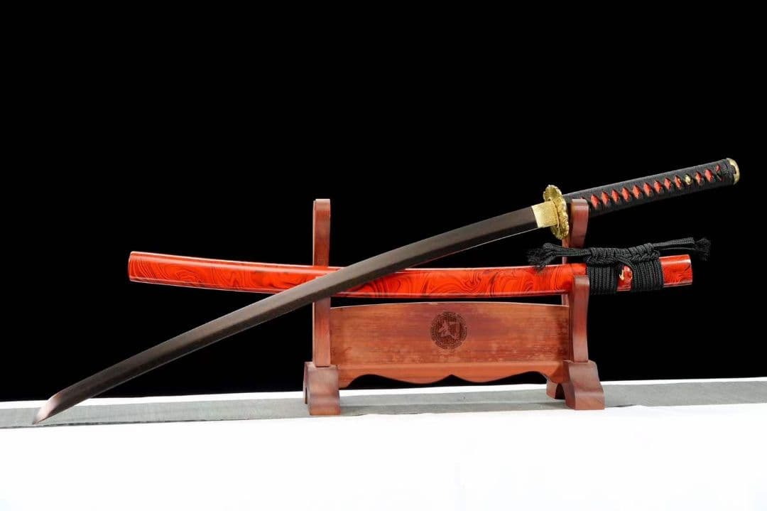 【般若打刀】自錬模様鋼焼藍武士刀 武具　刀装具　日本刀　模造刀 居合刀