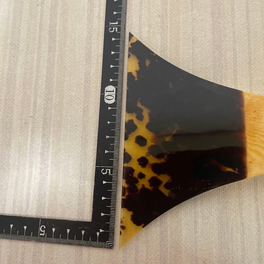 保管品 三味線バチ 花柄ケース付き べっこう