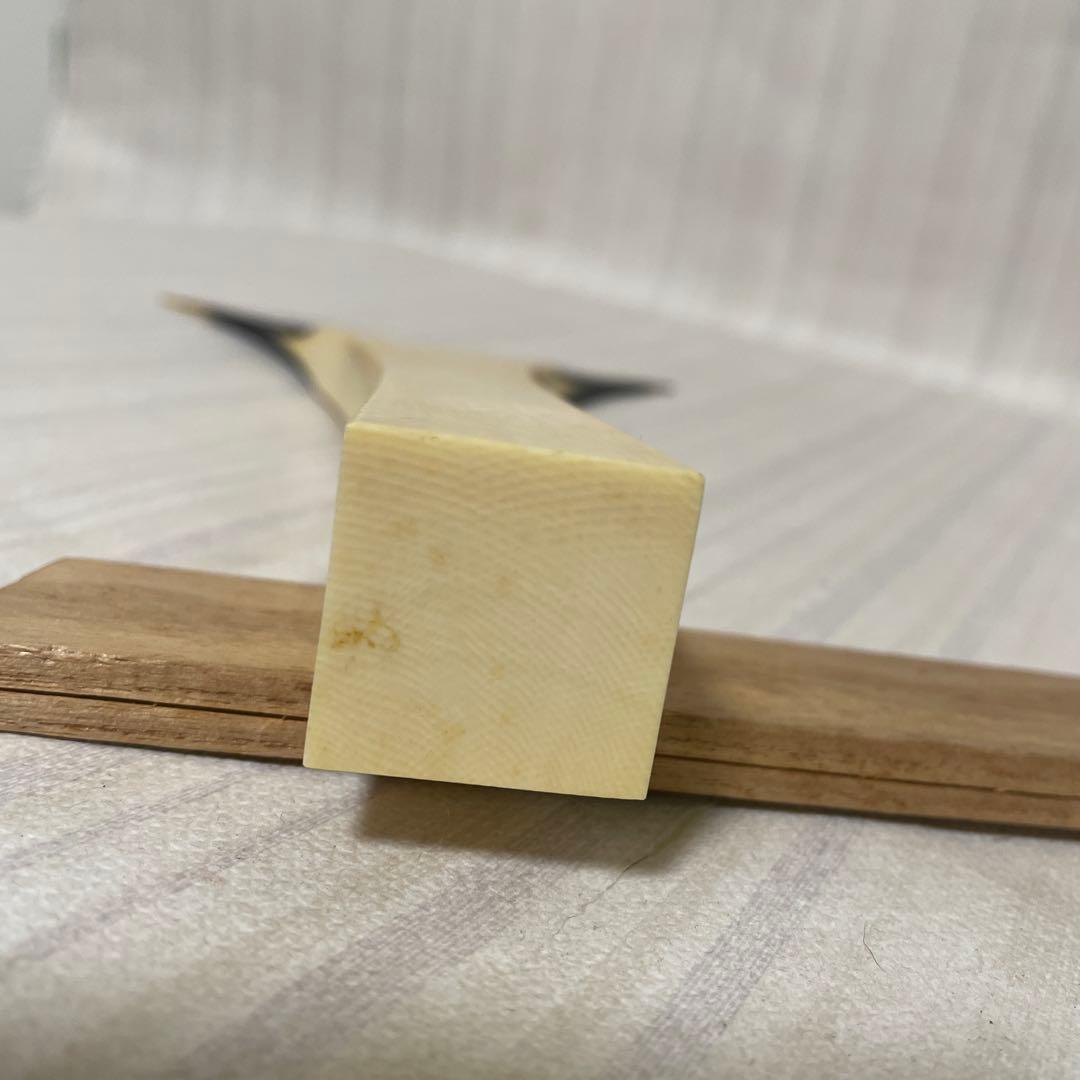 保管品 三味線バチ 花柄ケース付き べっこう