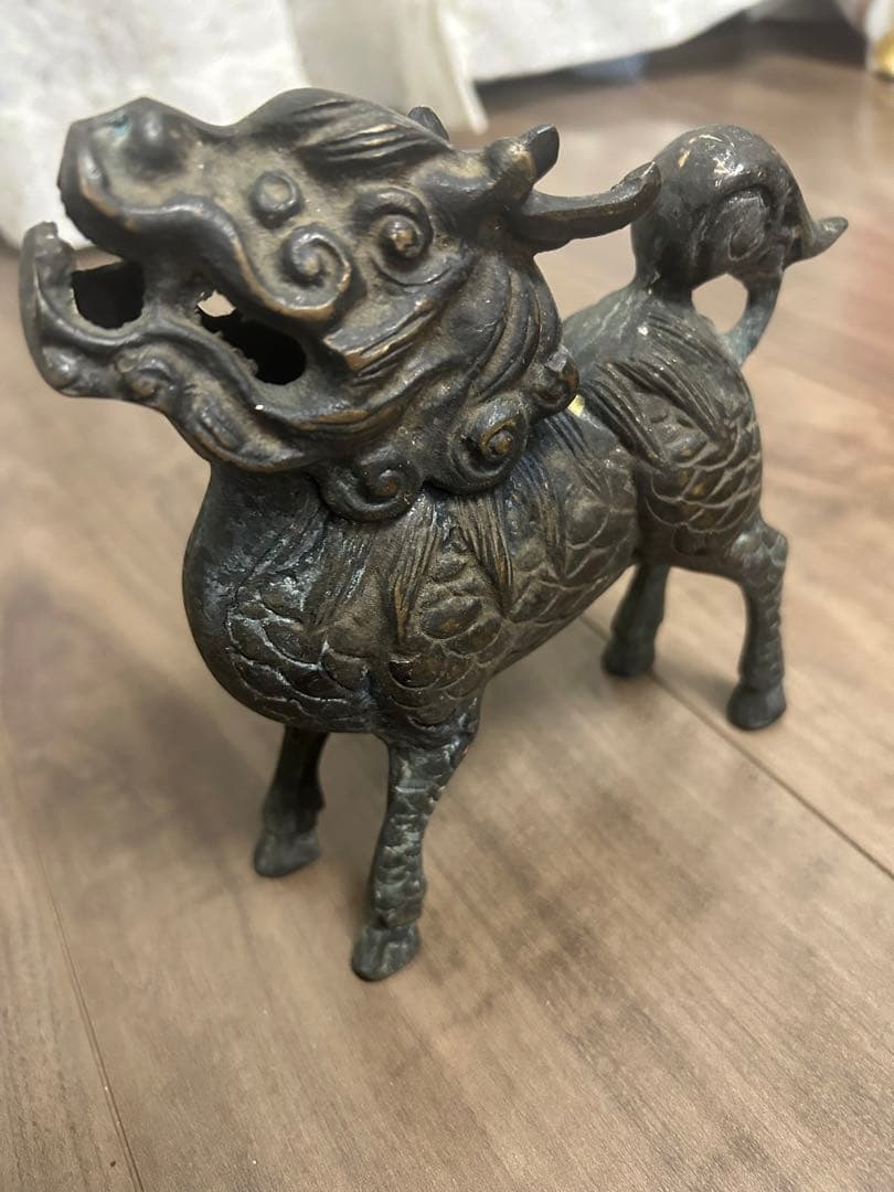 神兽香炉，古銅製，時代物