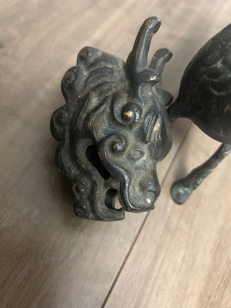 神兽香炉，古銅製，時代物