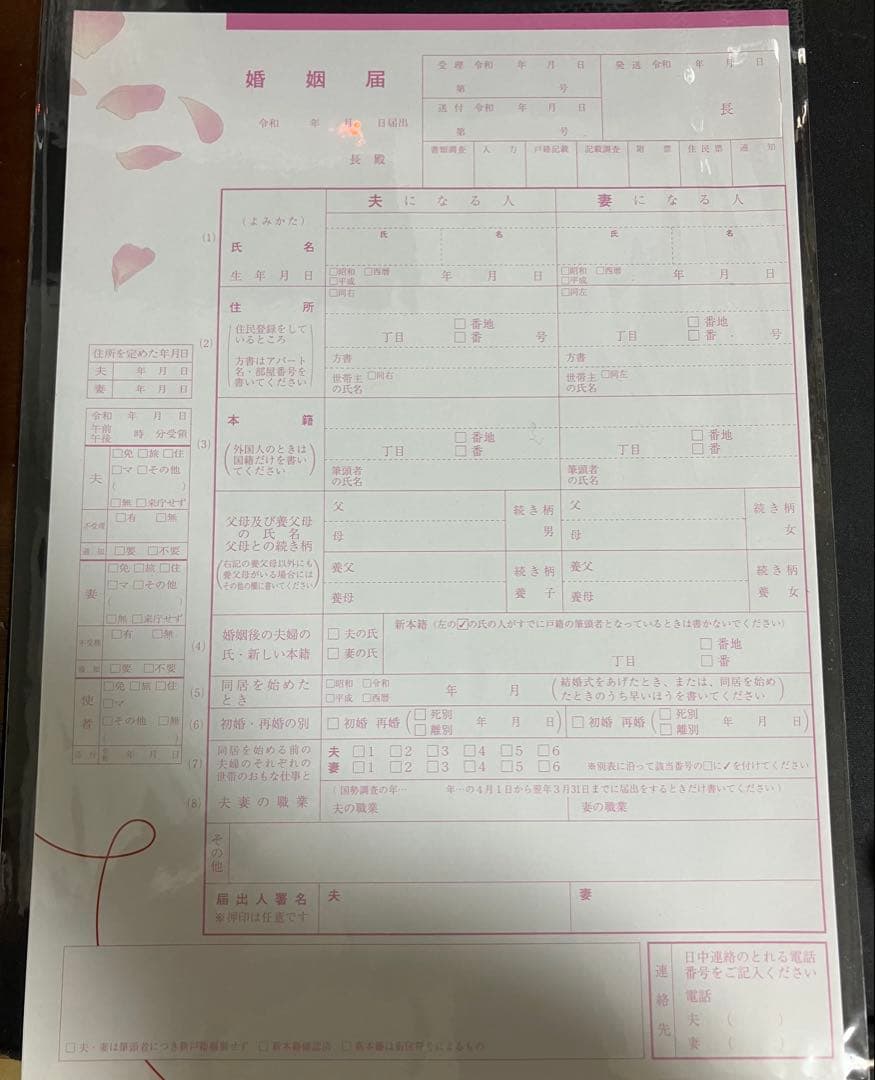 恋と嘘　婚姻届