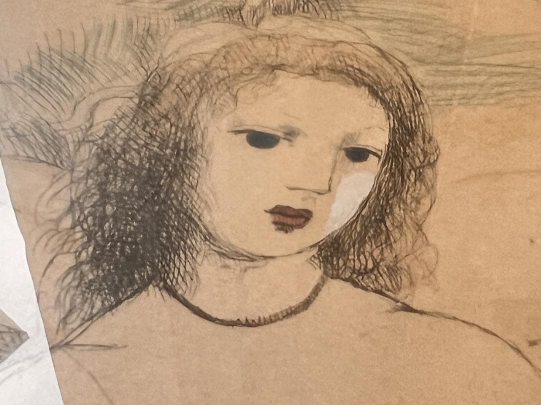 マリー・ローランサン（1883-1956）のオリジナル・エッチング 一部彩色有