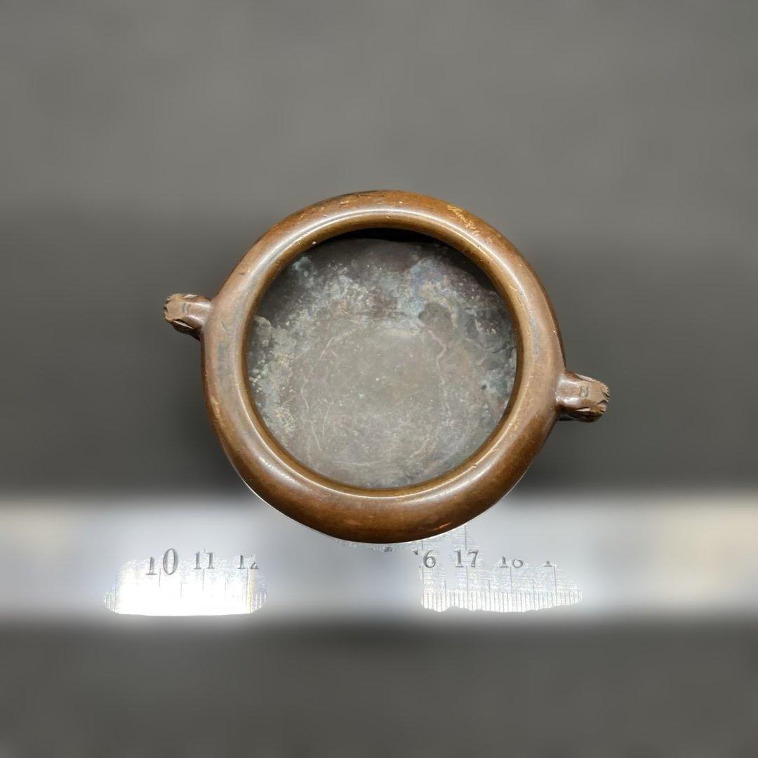 精銅製時代香炉　ハンドメイド　香道具　金属工芸