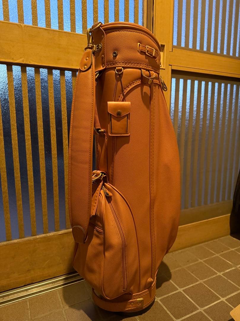 キャメル レザー ゴルフバッグ キャディバッグ