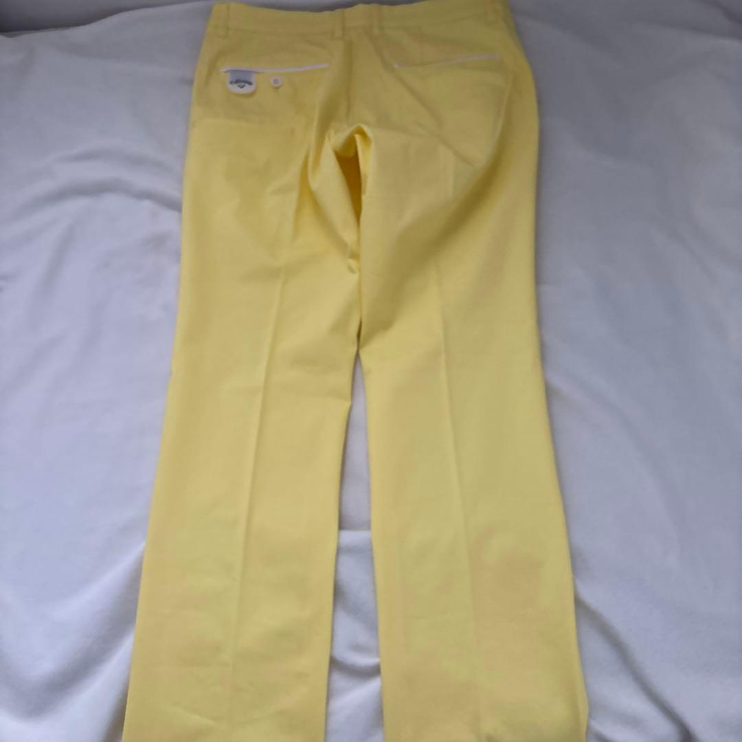 Callaway ゴルフメンズ　イエロー ゴルフパンツ L